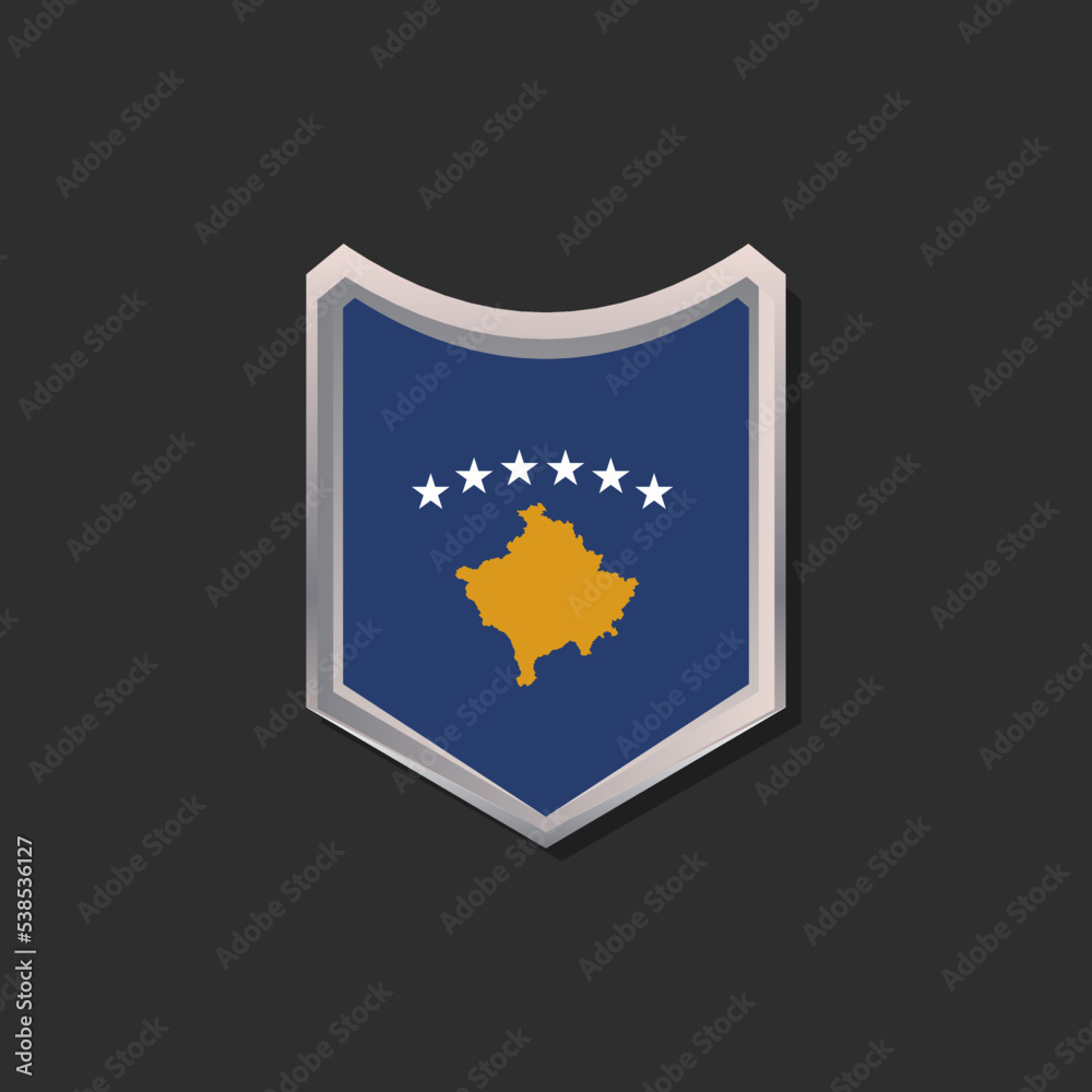 Illustration of Kosovo flag Template Illustration of Kosovo flag Template