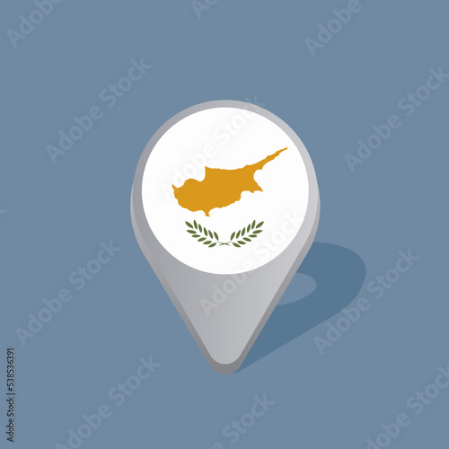 Illustration of Cyprus flag Template