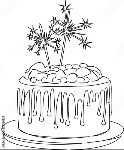 sparkler cake