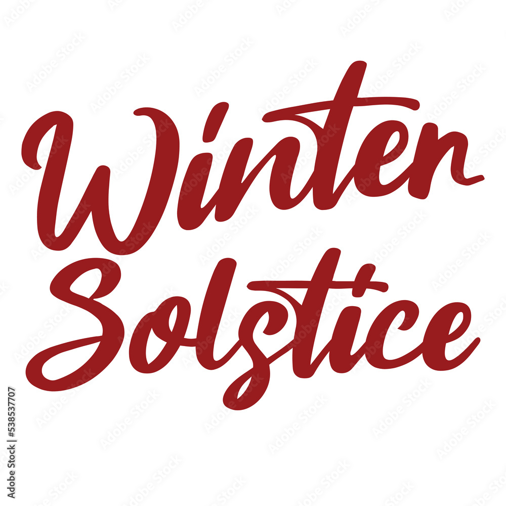 winter solstice day. red text on white backgound