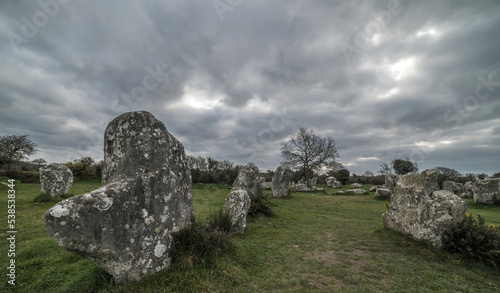 Aligement de menhirs de Kerzhero à Erdeven, Bretagne, France