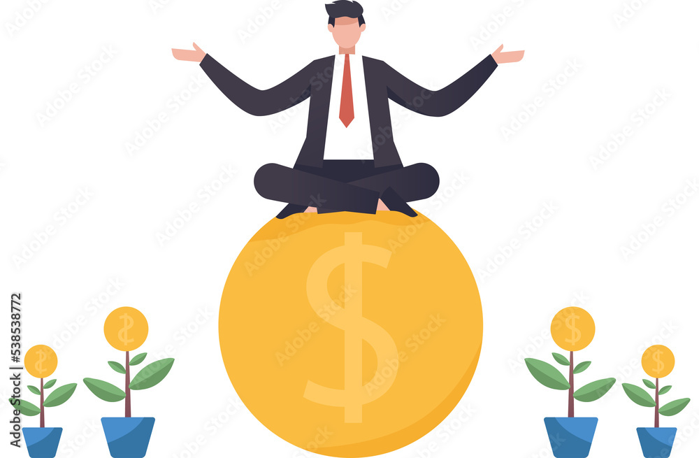 Business guru or expert abstract concept. money and time, money and investment advisor concept. illustration png Business guru or expert abstract concept. money and time, money and investment advisor concept. illustration png
