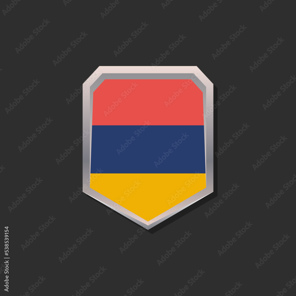 Fototapeta premium Illustration of Armenia flag Template