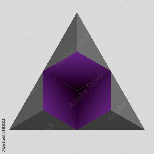 Colorful tringle Eth logo illustration