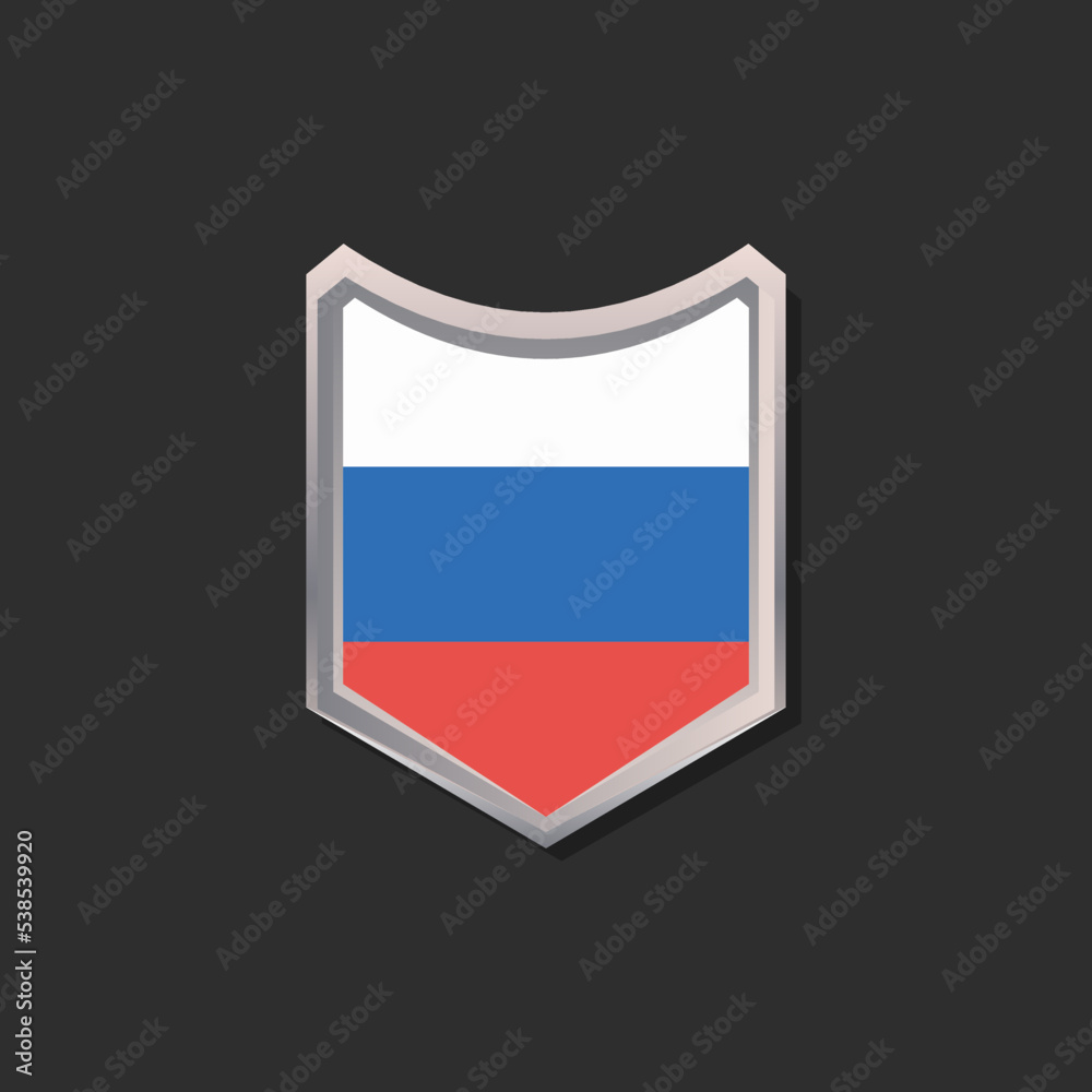 Illustration of Russia flag Template Illustration of Russia flag Template