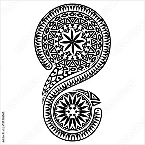 Half Sleeve Tribal Tattoo M_2210001