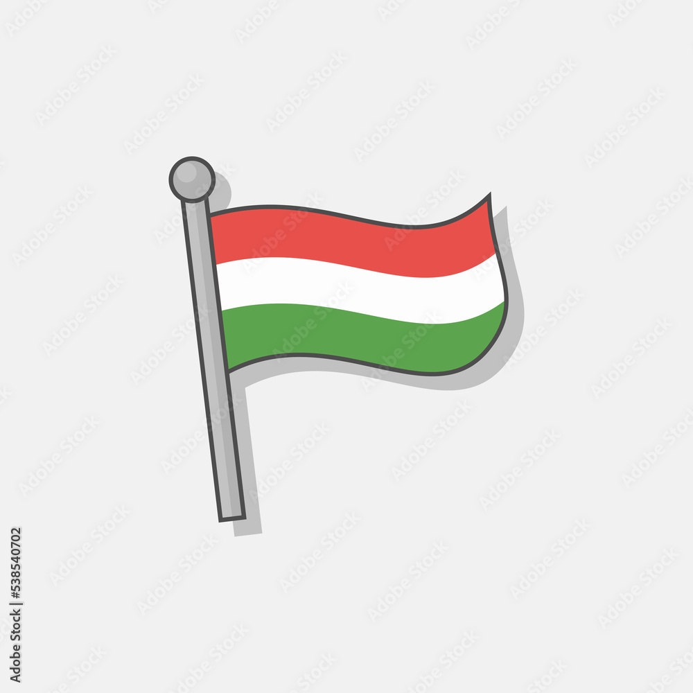 Illustration of Hungary flag Template Illustration of Hungary flag Template