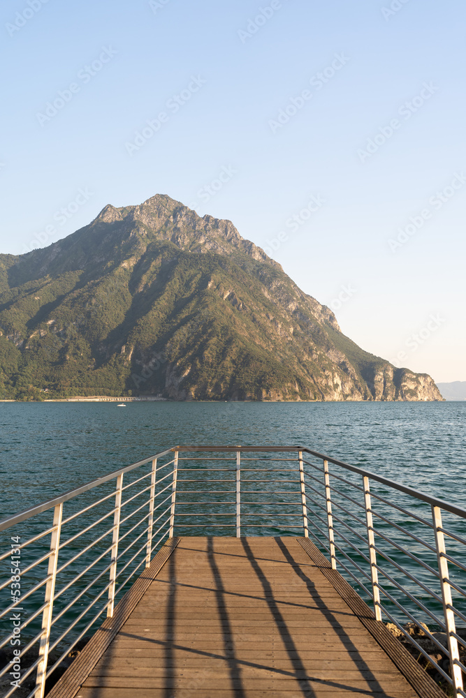 View of the Lake Iseo from the Pier