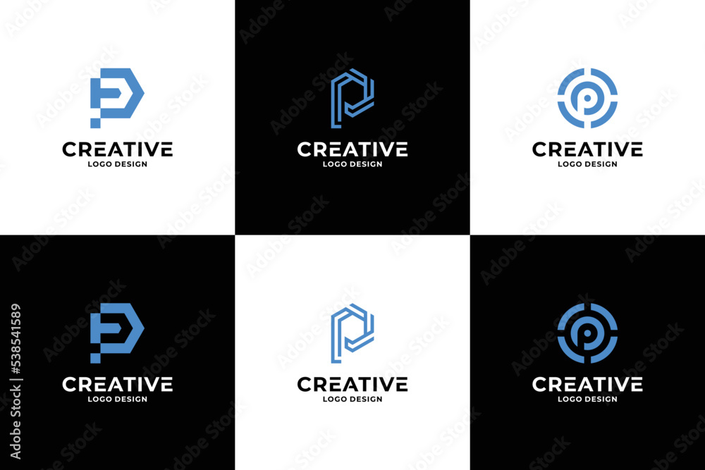 letter-p-logo-design-collections-modern-letter-p-symbol-p-logo-vector