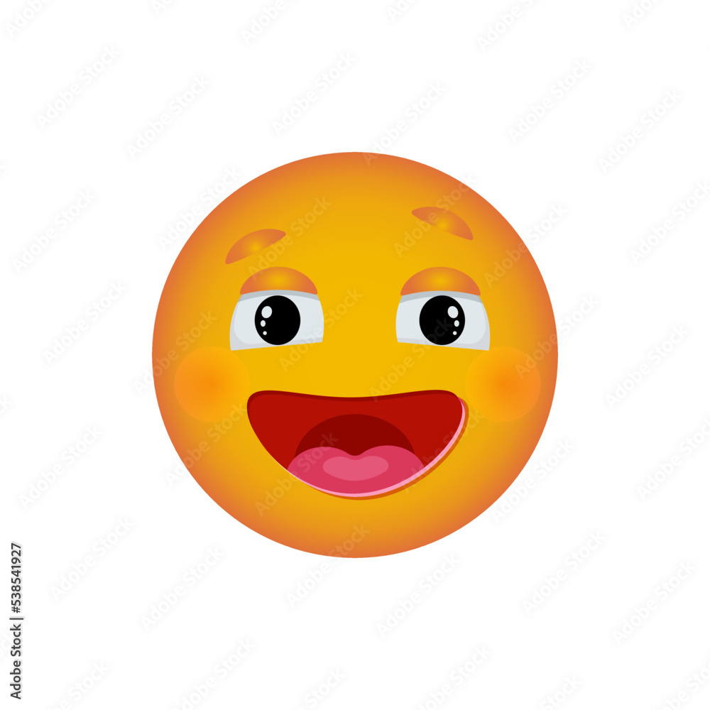 Emoticon with a big smile, Emoji reaction to messages for social networks. Vector smiley. Emoticon with a big smile, Emoji reaction to messages for social networks. Vector smiley.