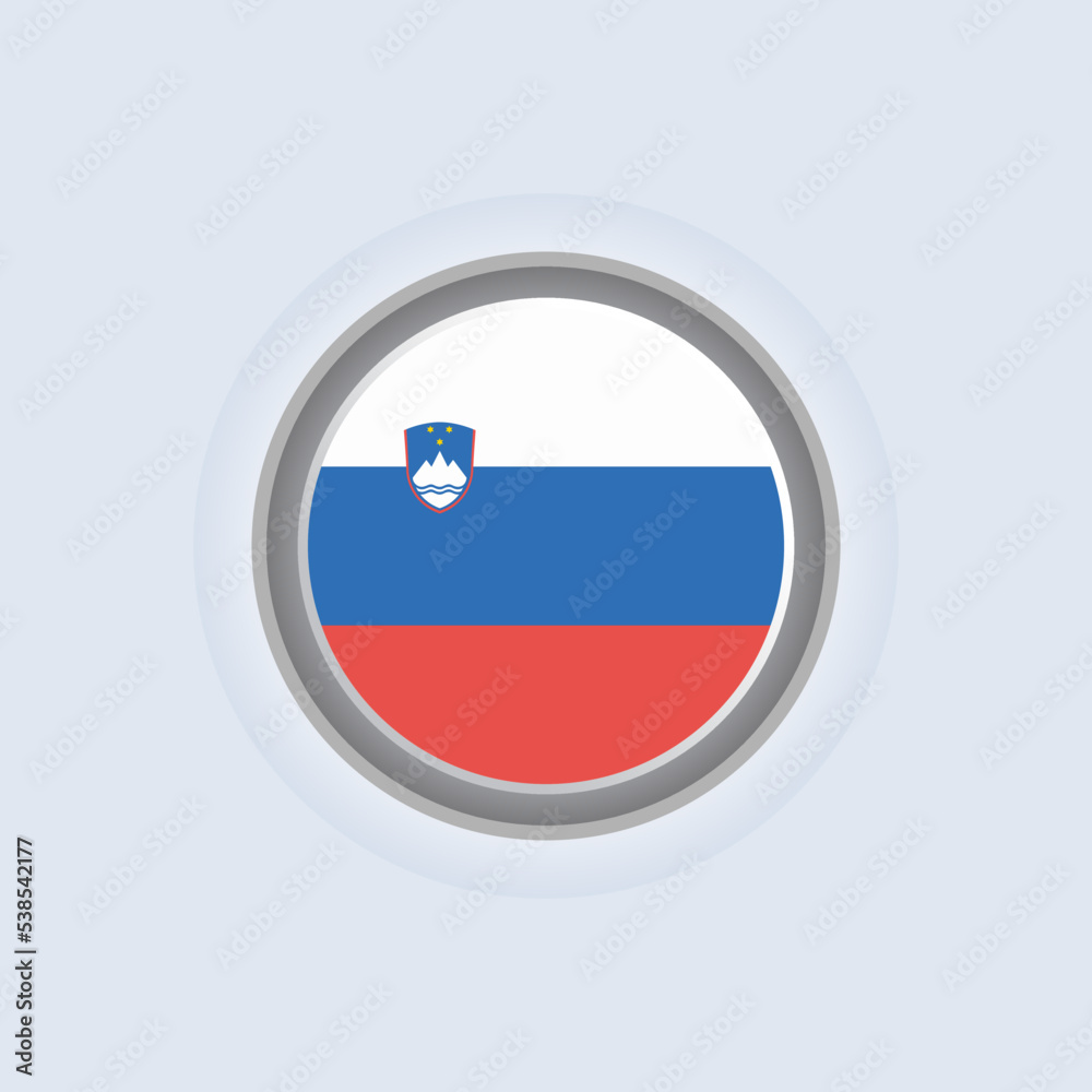 Fototapeta premium Illustration of Slovenia flag Template