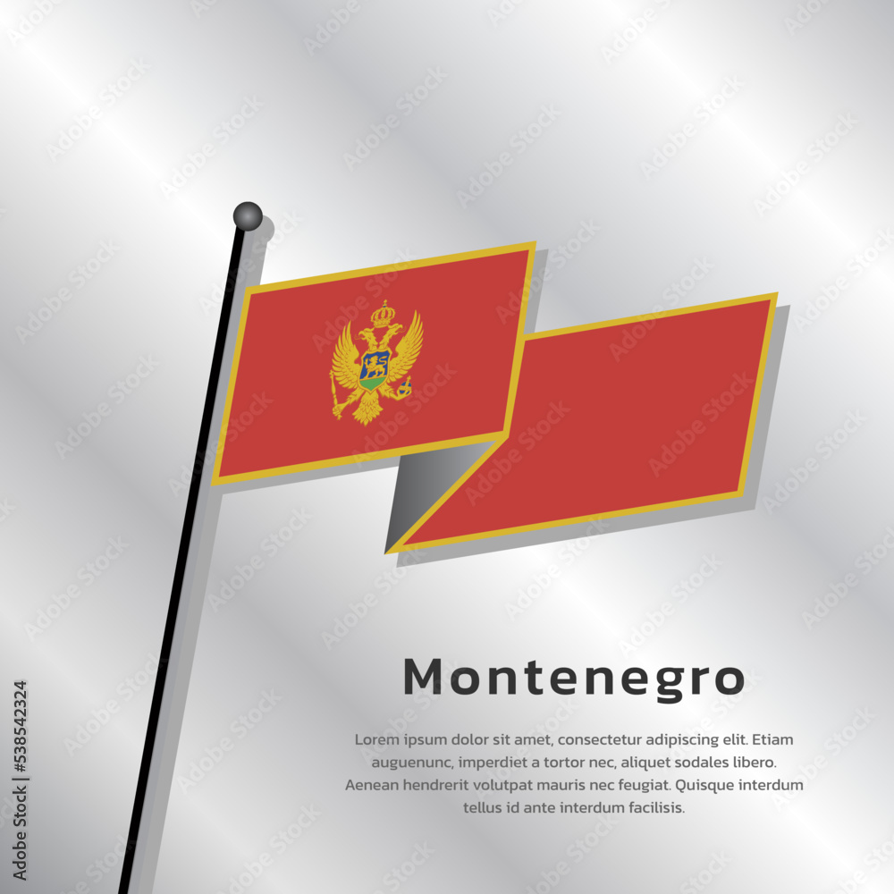 Illustration of Montenegro flag Template Illustration of Montenegro flag Template