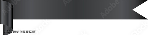 Black Ribbon Label Tag Illustration