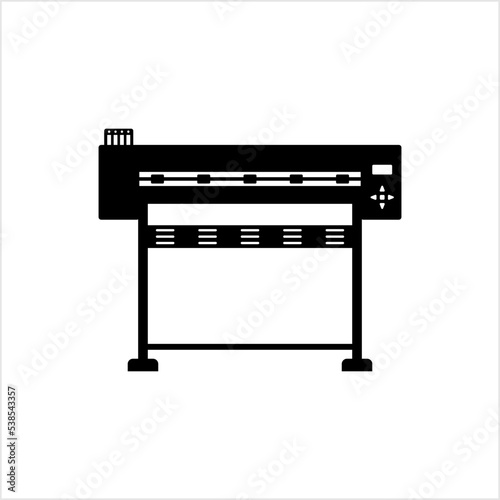 Large Format Printer Icon, Digital Wide Format Roll Printer