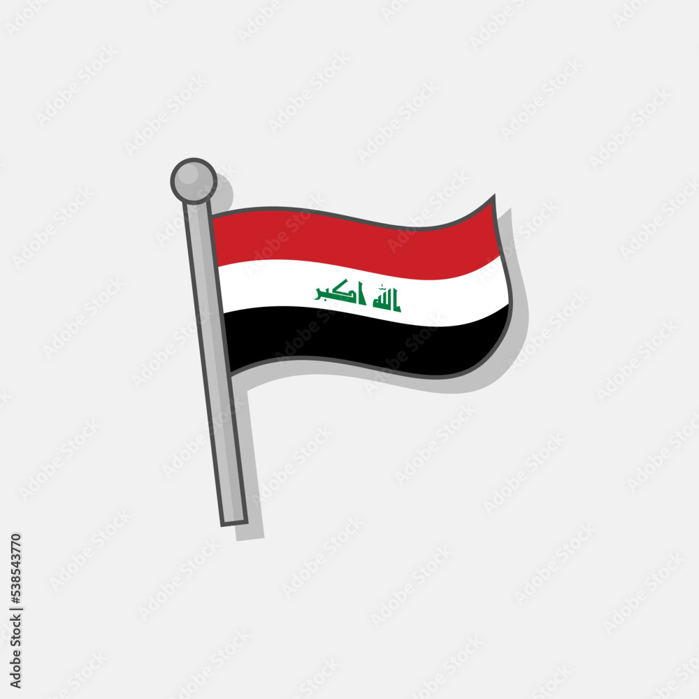 Illustration of Iraq flag Template Illustration of Iraq flag Template