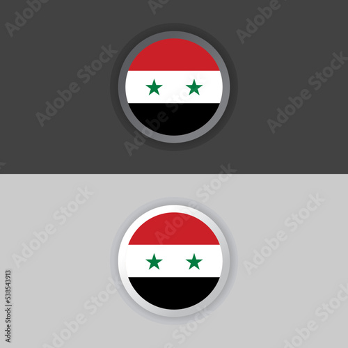 Illustration of Syria flag Template