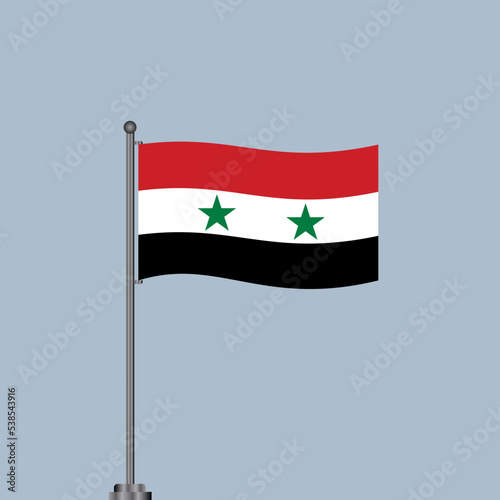 Illustration of Syria flag Template