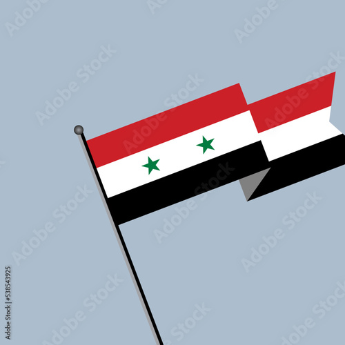 Illustration of Syria flag Template