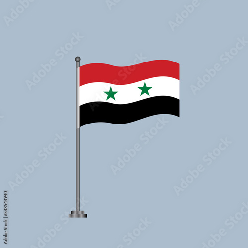 Illustration of Syria flag Template