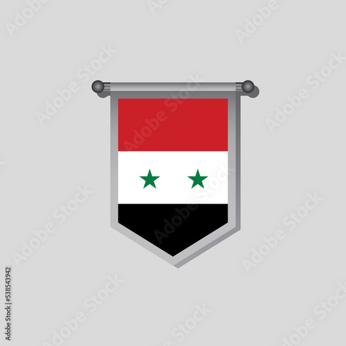Illustration of Syria flag Template