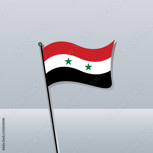 Illustration of Syria flag Template