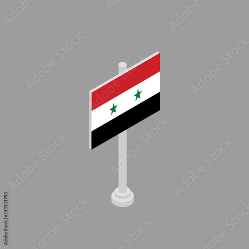 Illustration of Syria flag Template