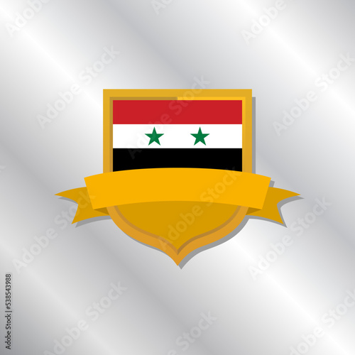 Illustration of Syria flag Template