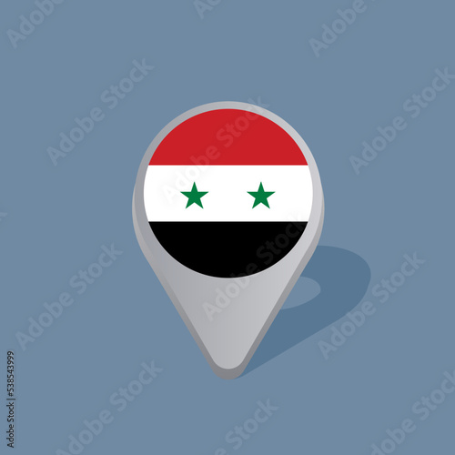 Illustration of Syria flag Template