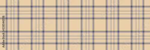 Check plaid seamless pattern of fabric texture. Vector textile design.
