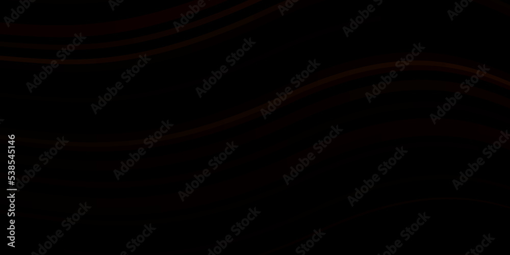 Dark Brown vector template with curved lines. Dark Brown vector template with curved lines.