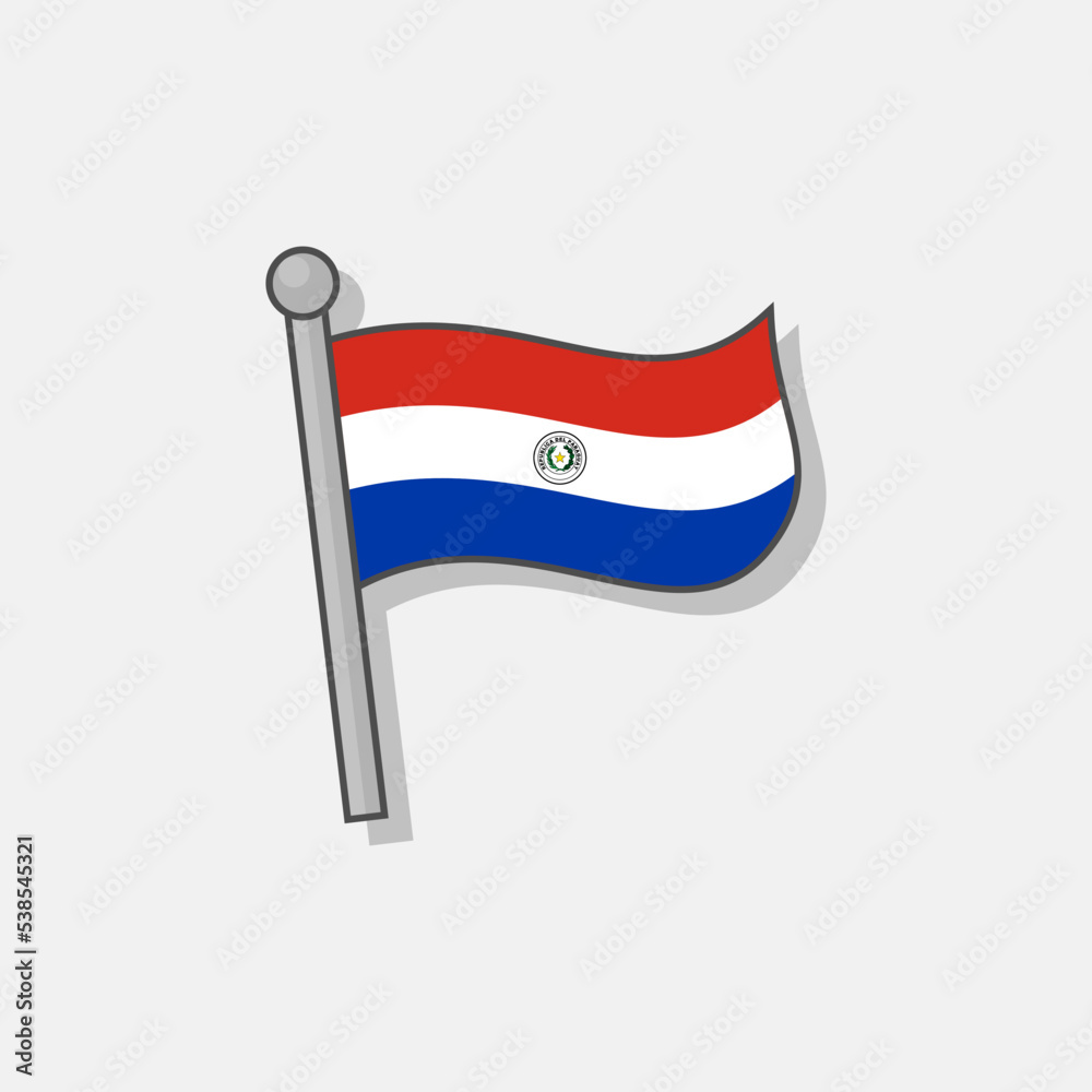 Illustration of Paraguay flag Template Illustration of Paraguay flag Template