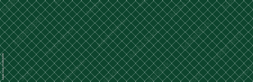 Fototapeta Net texture pattern on green background. Net texture pattern for backdrop and wallpaper. Realistic net pattern with black squares. Geometric background, vector illustration