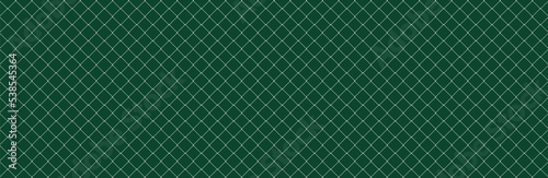 Net texture pattern on green background. Net texture pattern for backdrop and wallpaper. Realistic net pattern with black squares. Geometric background, vector illustration