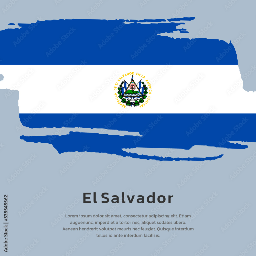 Illustration of El Salvador flag Template Illustration of El Salvador flag Template