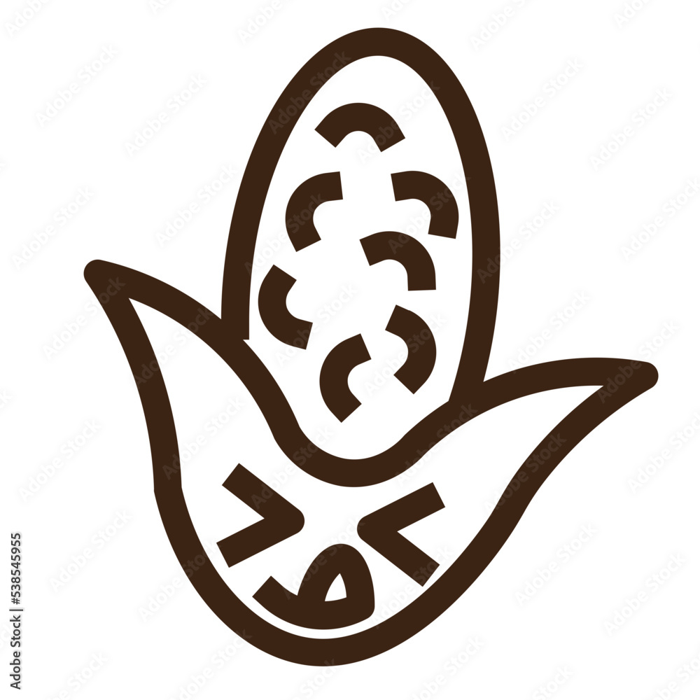 cartoon character corn emoji kawaii smile vegetable icon Stock Vector