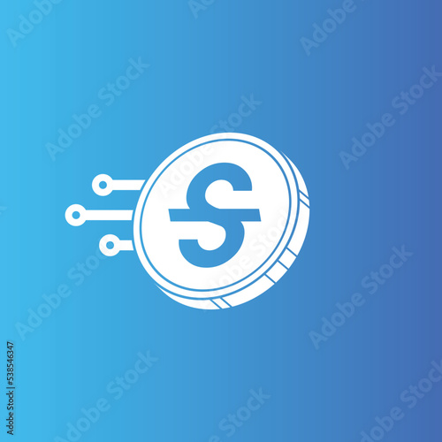 SKY CRYPTO Icon can be used for creating logos for Crypto Currency, It Companies, Tech Firms, Online Marketing, Banking, Startups.