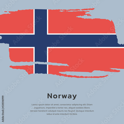 Illustration of Norway flag Template