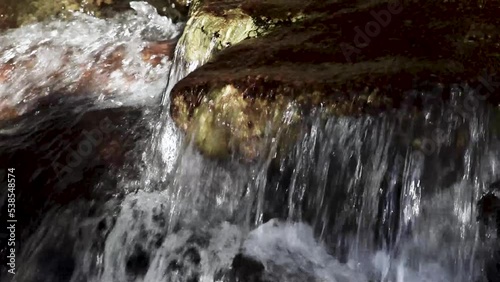 water flowing over rocks, close-up 3