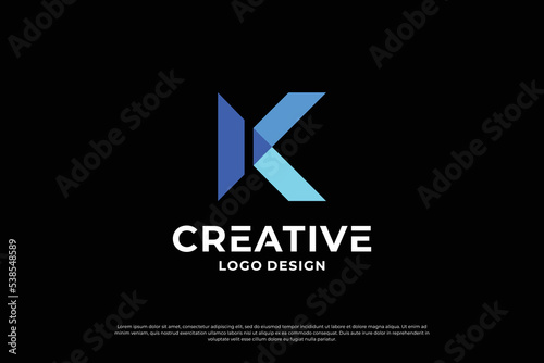 Letter K logo design. Creative Initial letter K logo. Letter K symbol, Letter K business.