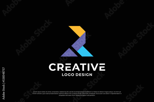 Free Download Letter R logo design idea for brand initial letters, symbol logo business. - GFXLoad