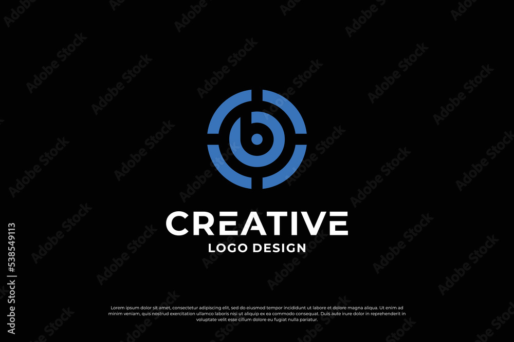 Letter B logo design template. Creative initial letters B logo symbol. Letter B logo design template. Creative initial letters B logo symbol.