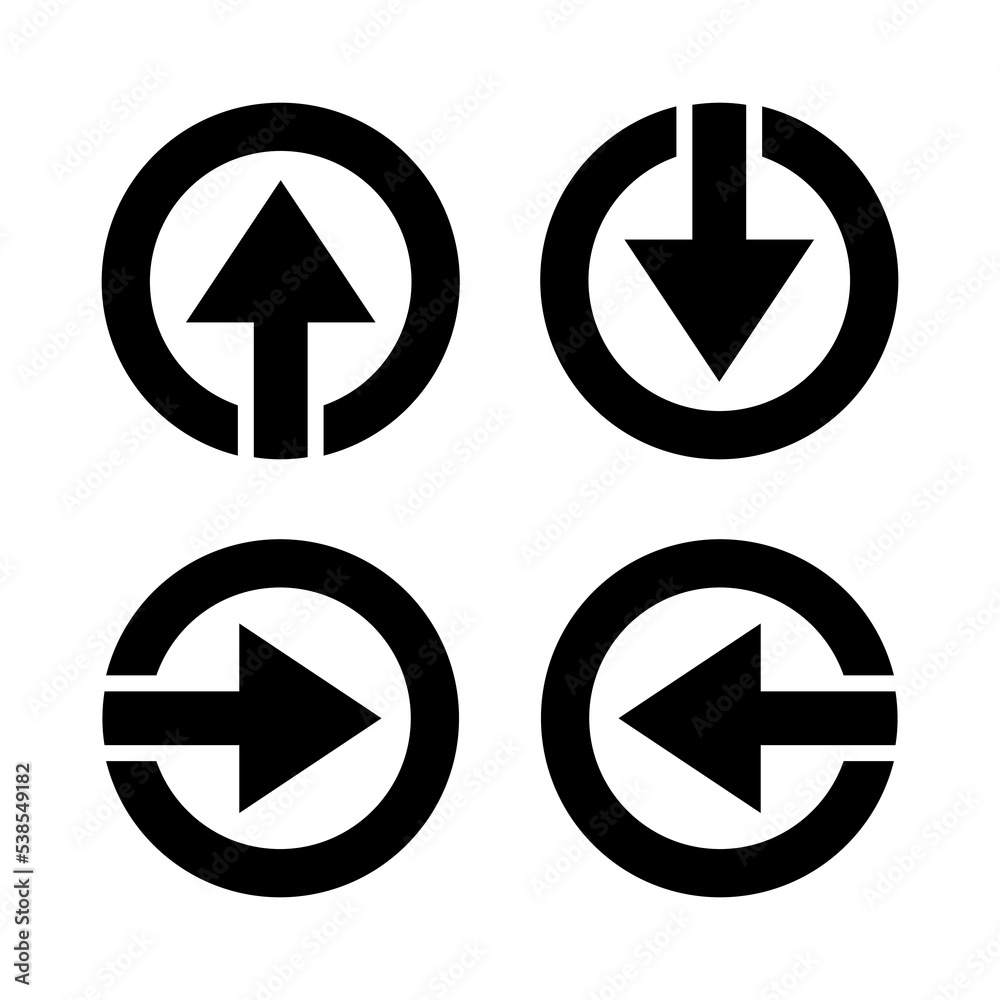 Vector icon arrow with a circle outside Vector icon arrow with a circle outside