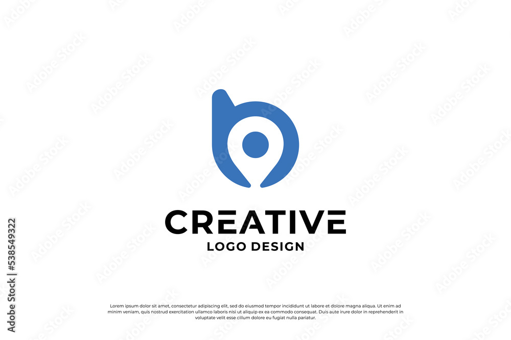 Letter B logo design template. Creative initial letters B logo symbol. Letter B logo design template. Creative initial letters B logo symbol.