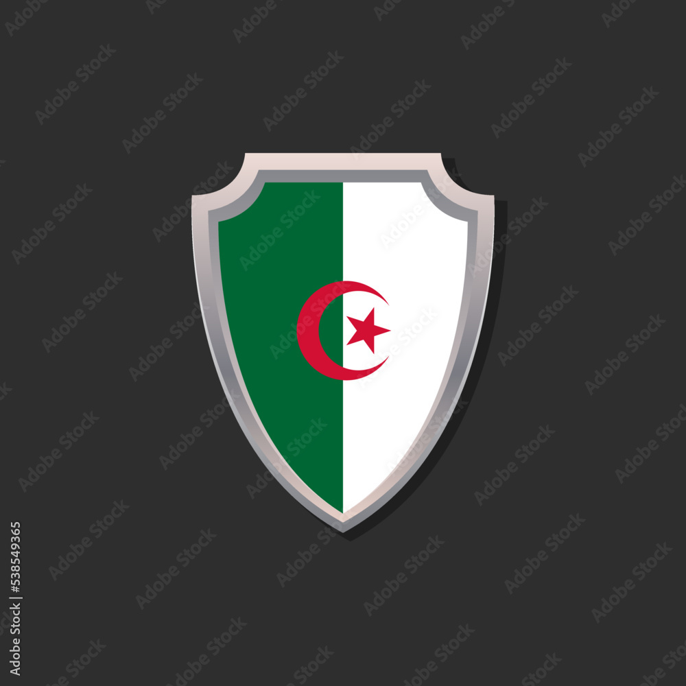 Illustration of Algeria flag Template Illustration of Algeria flag Template