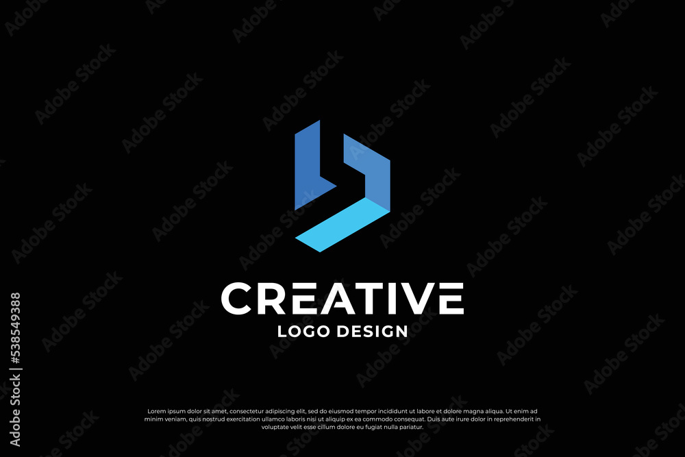 Letter B logo design template. Creative initial letters B logo symbol. Letter B logo design template. Creative initial letters B logo symbol.