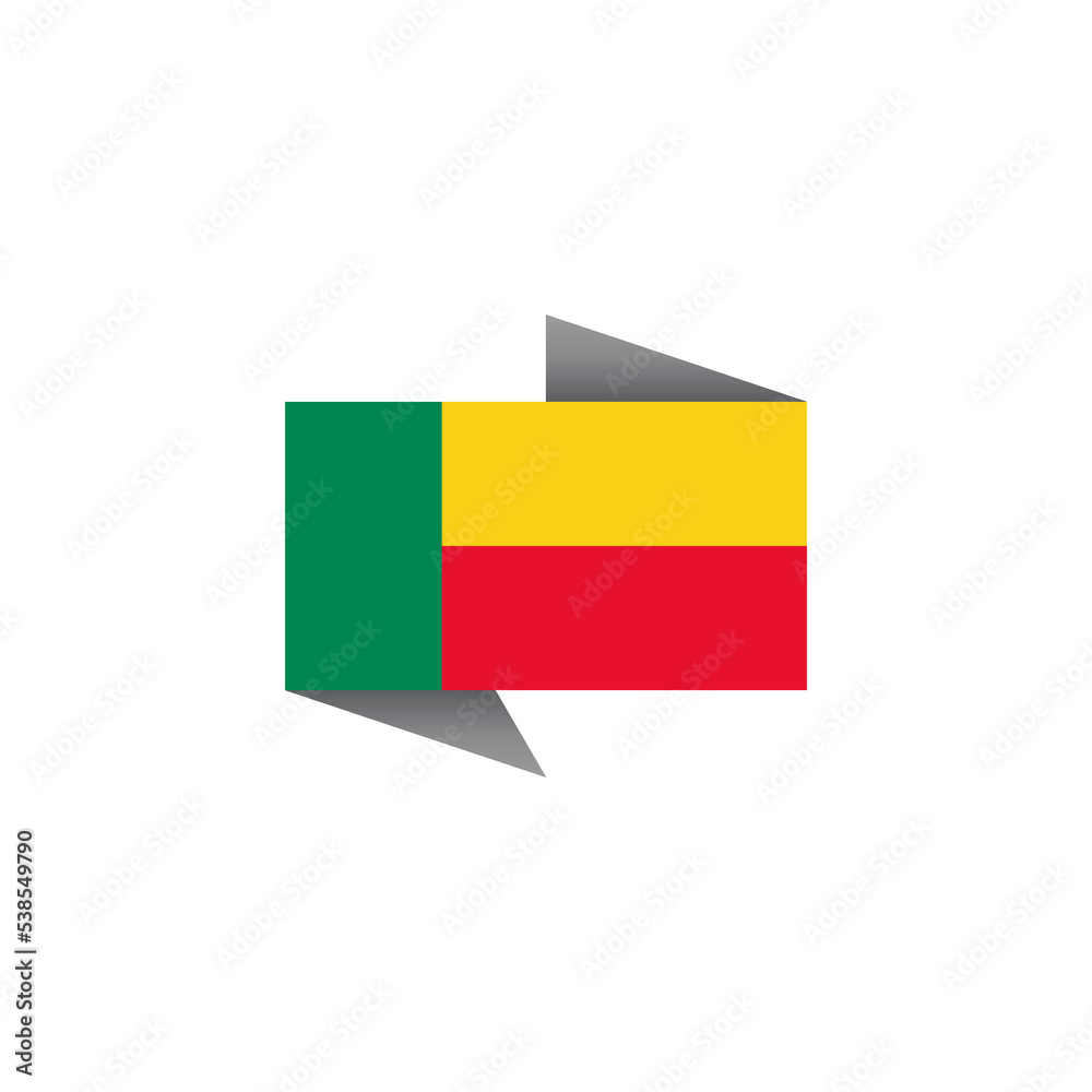 Obraz premium Illustration of Benin flag Template