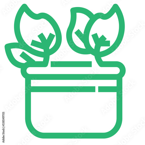 chinese kale leaf vegan vegetable icon