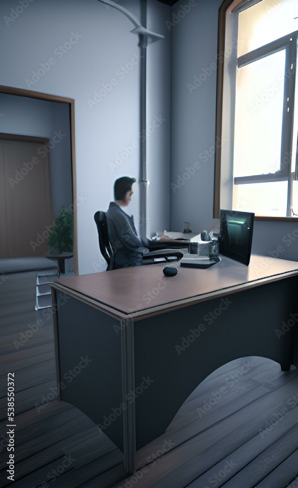 Empty Office. Workday. Business. Empty Office. Workday. Business.