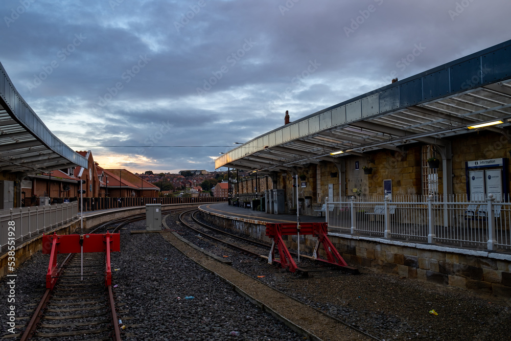 Whitby railway station at dusk Whitby railway station at dusk