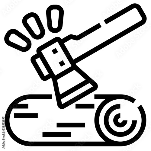 deforestation outline icon